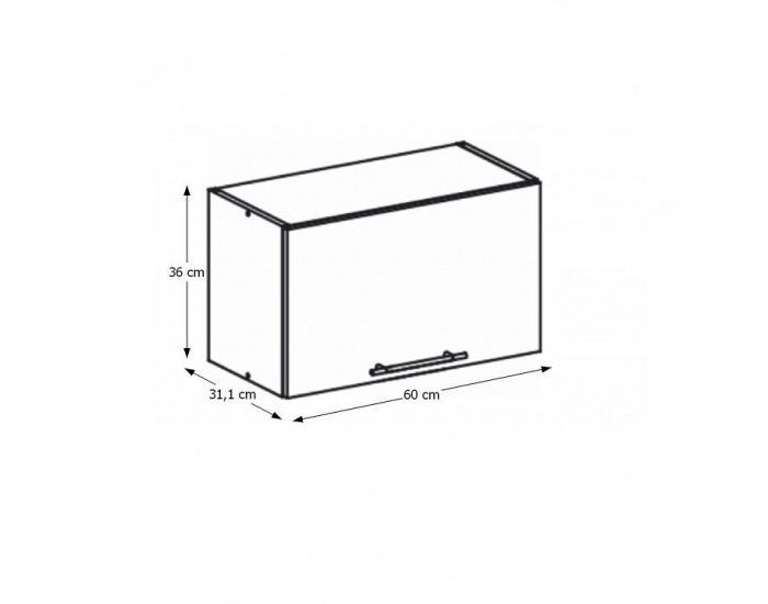 Horná kuchynská skrinka Monda W60OK - dub sonoma / biela