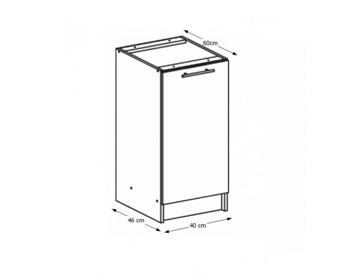 Dolná kuchynská skrinka Monda S40 - dub sonoma / biela