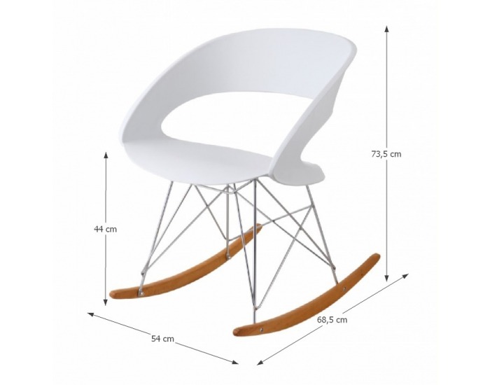 Hojdacie kreslo Farel - biela