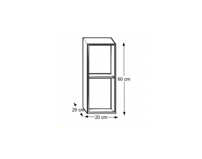 Horná kuchynská skrinka Irys G1P-20 - biela