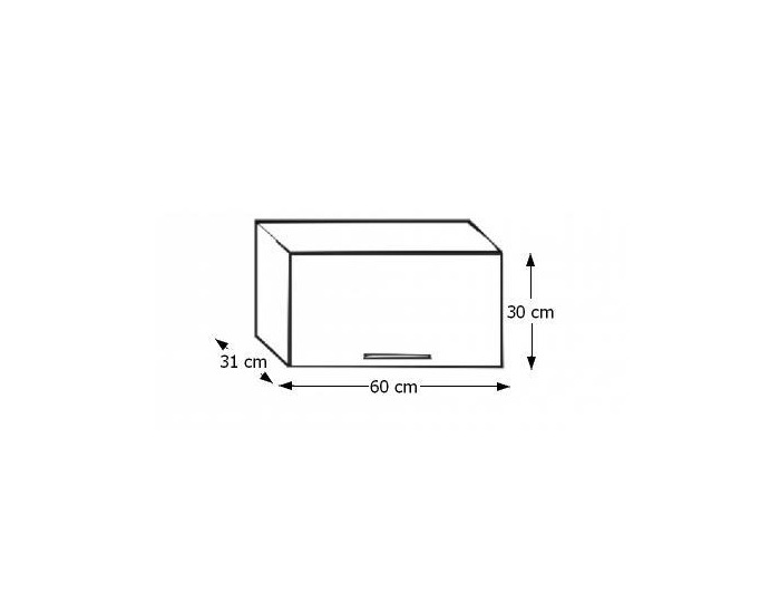 Horná kuchynská skrinka Irys New GO-60 - dub sonoma / biela