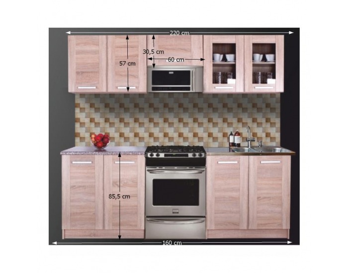 Kuchyňa Narcis 220 - dub sonoma