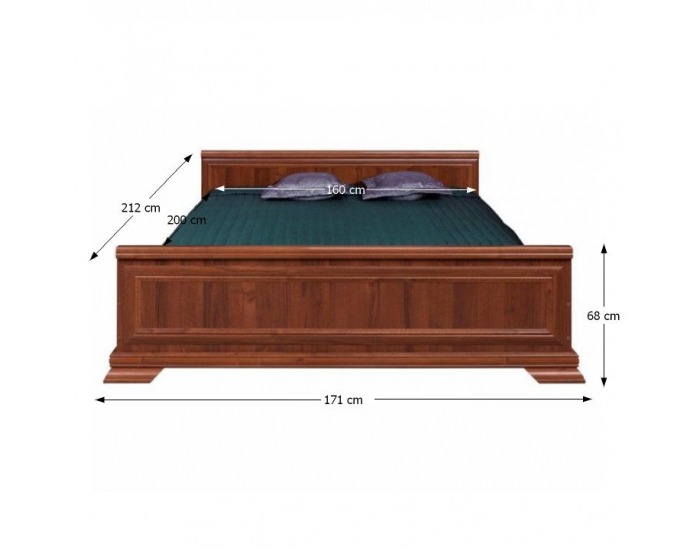 Rustikálna manželská posteľ s roštom Boltis 16 160 - orech ecco