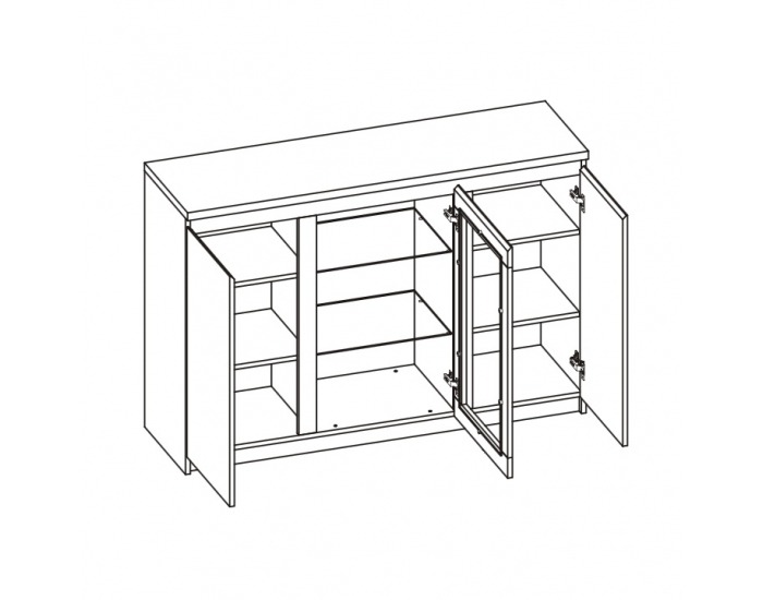 Vitrína Pello 42 - borovica laredo