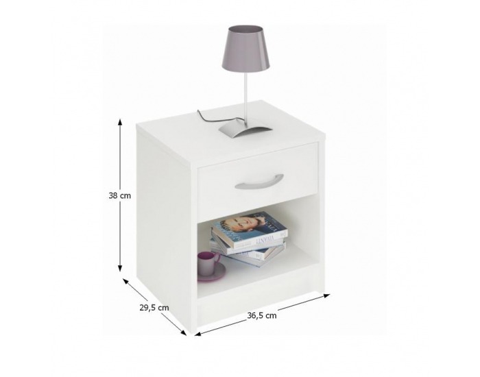 Nočný stolík Bisi 305895 - biela