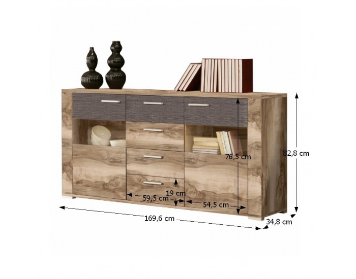 Obývacia stena Koror - orech satinový / touchwood