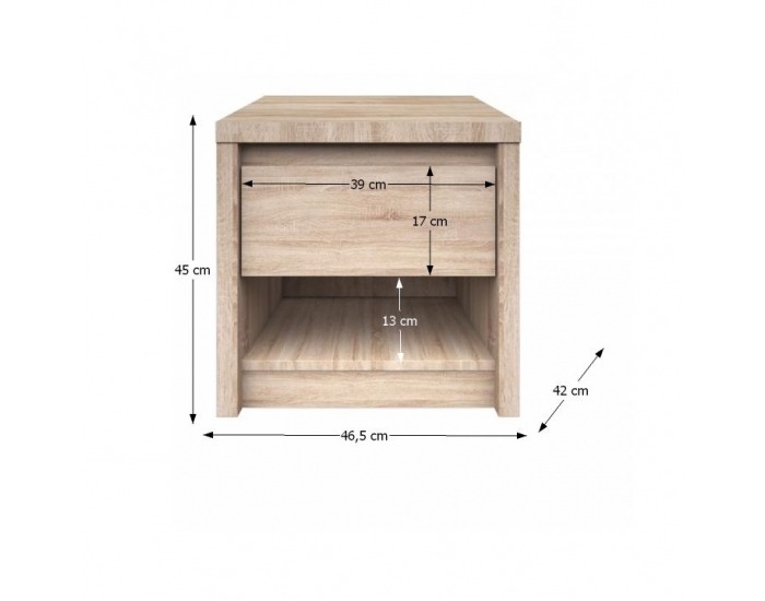 Nočný stolík Norty Typ 13 - dub sonoma