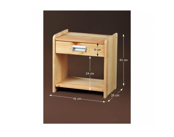 Nočný stolík Wiktor WK-01.1 - borovica