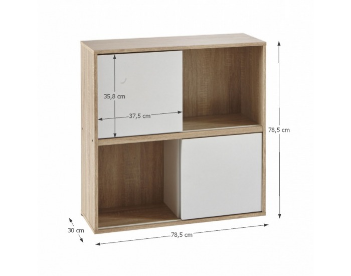 Regál Slade 211511 Typ 2 - dub sonoma / biela
