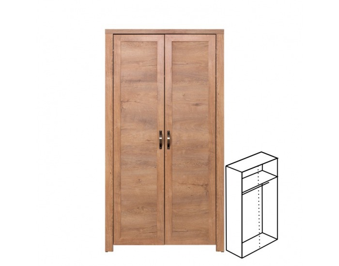 Šatníková skriňa Adriano 3 2D - dub lefkas svetlý