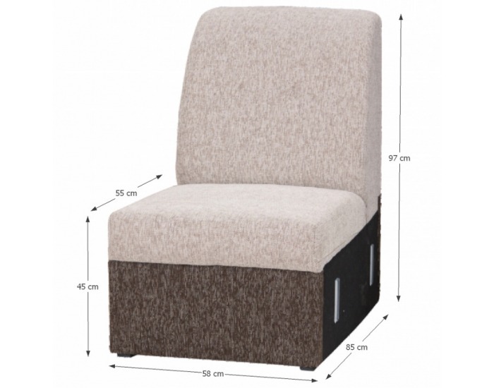 Jednosed Iza - béžová / hnedá