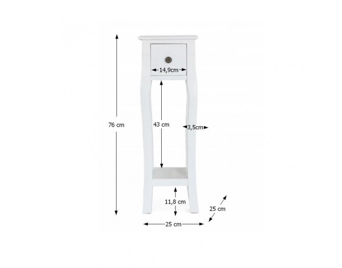 Toaletný stolík Wagner 3 - biela