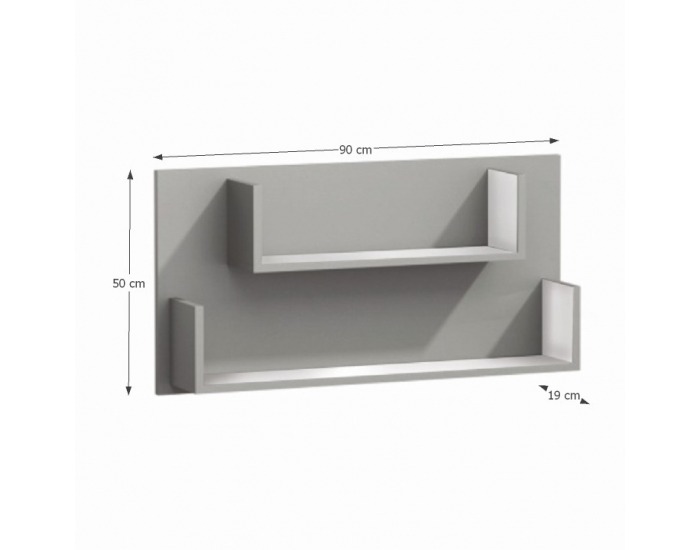 Polica Piere P10 - sivá