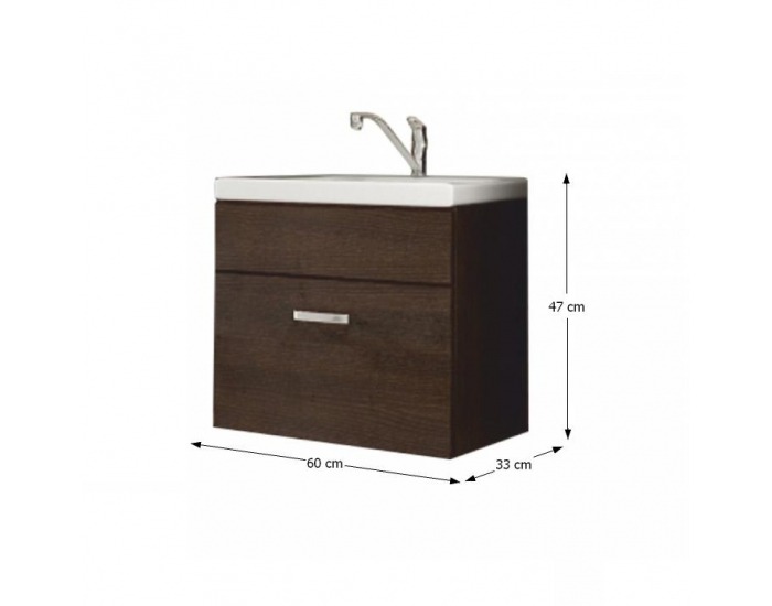 Kúpeľňová skrinka pod umývadlo Henry WE 13 - wenge