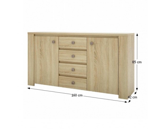 Dvojdverová komoda Kasiopea 6 - dub sonoma