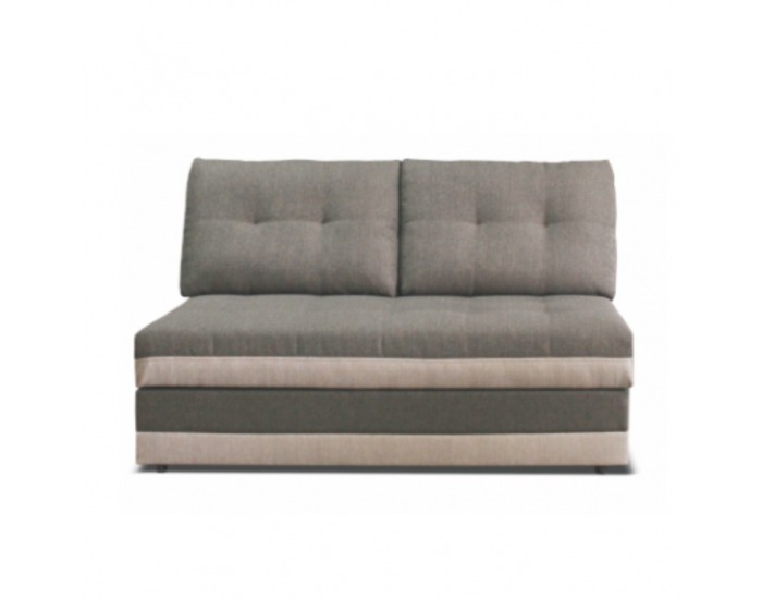 Dvojsedačka s úložným priestorom Ruba - tmavosivá / krémová