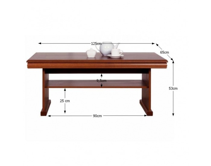 Rustikálny konferenčný stolík Boltis 14 - orech ecco