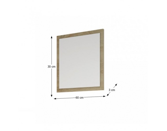 Zrkadlo na stenu Kasiopea 13 - dub sonoma