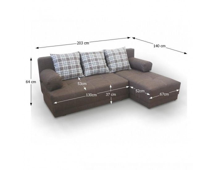 Rohová sedačka s rozkladom a úložným priestorom Mexx New P - sivá / vzor