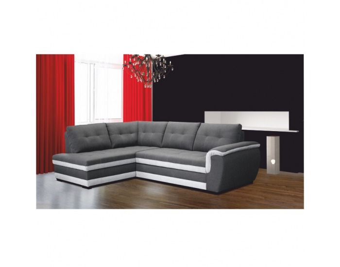 Rohová časť Ruba - tmavosivá / krémová