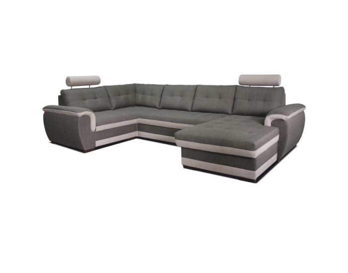 Rohová časť Ruba - tmavosivá / krémová