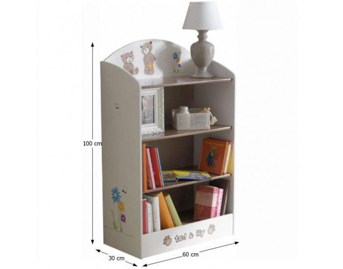 Detský regál Puff 234548 - čokoládová / biela
