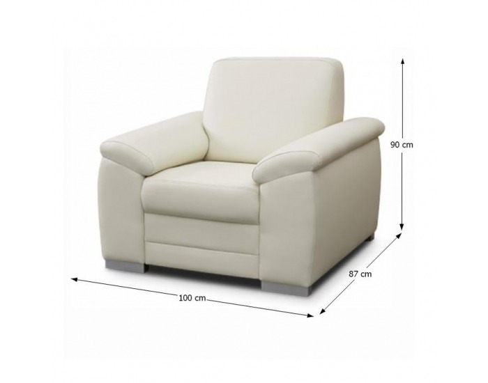 Kreslo Labello - ultrabiela (Cayenne 1115)