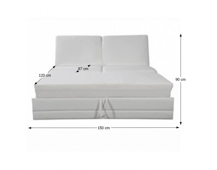 Rozkladacia trojsedačka Labello - ultrabiela (Cayenne 1115)