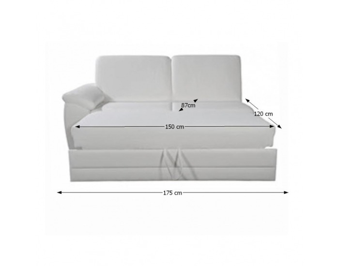 Rozkladacia trojsedačka Labello L - ultrabiela (Cayenne 1115)