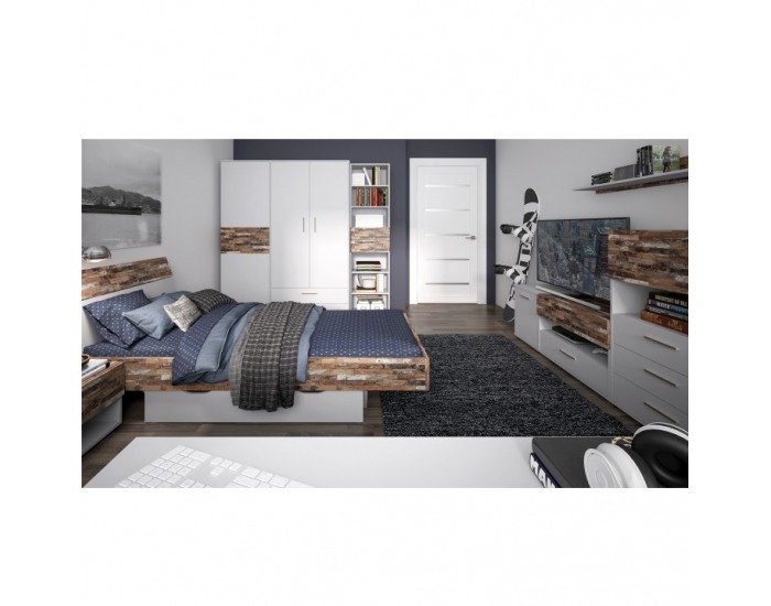 Policová skriňa Beria - grey / maracaibo