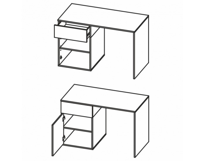 PC stolík Beria - grey / maracaibo