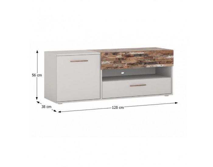 TV stolík Beria - grey / maracaibo