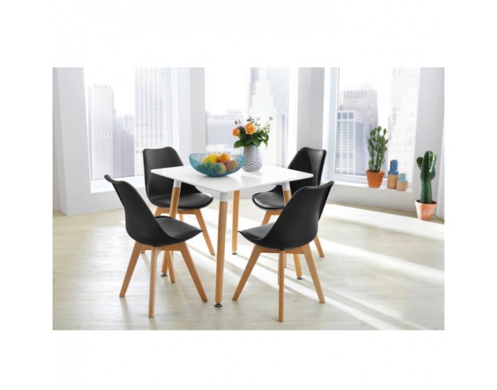 Jedálenská stolička Bali - čierna / buk