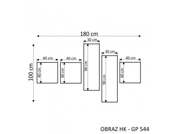 Dekoračný obraz HK-GP 544 180x100 cm - kombinácia farieb