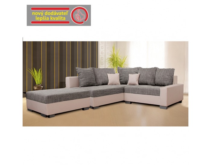 Rohová sedačka Ida New L - béžová / sivobéžová melírovaná