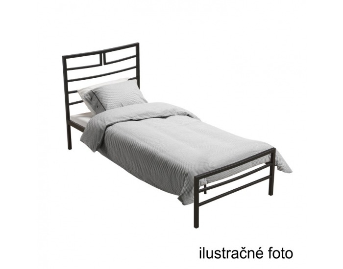 Kovová jednolôžková posteľ s roštom Dalia 90 - biela