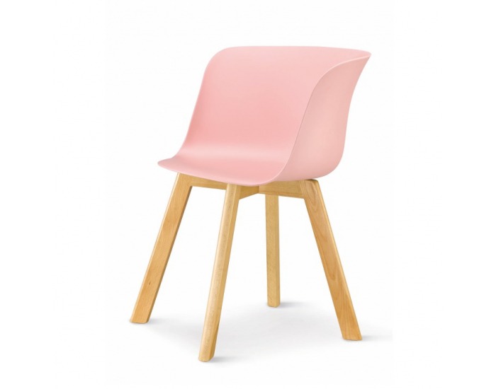 Jedálenská stolička Levin - ružová / buk