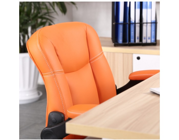 Kancelárske kreslo s podrúčkami Gared - oranžová