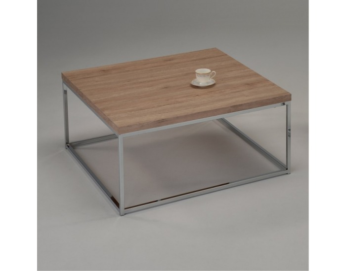 Konferenčný stolík Natanel - dub sonoma / chróm