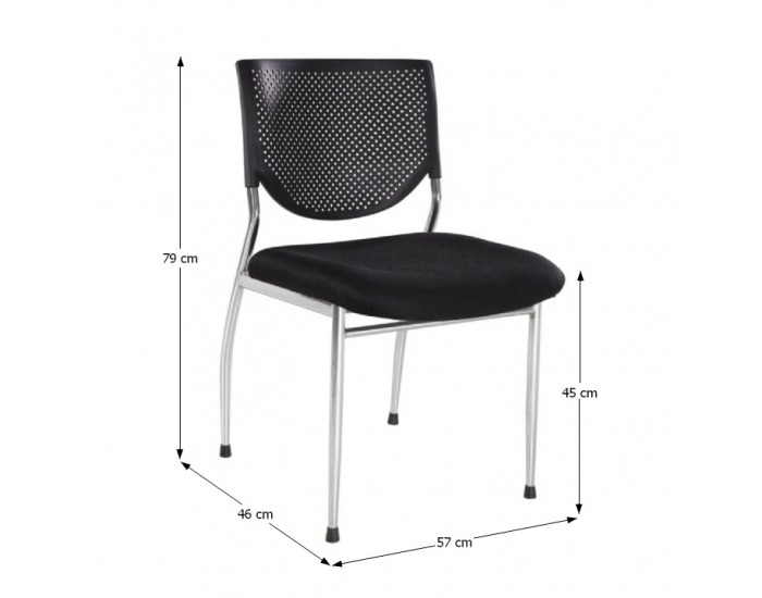 Kancelárska stolička Zarina - čierna / strieborná