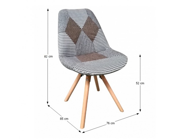 Jedálenská stolička Pepito Typ 10 - vzor patchwork