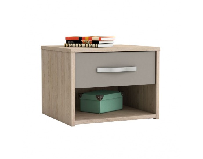 Nočný stolík Graphic Typ 5 - dub arizona / sivá