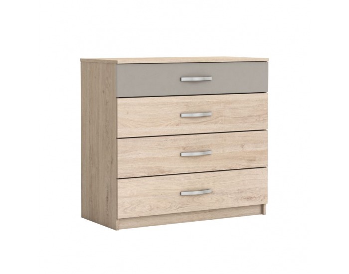 Zásuvková komoda Graphic Typ 6 - dub arizona / sivá