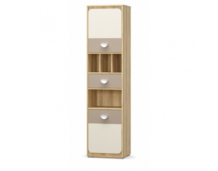 Regál Lotty 2D1S/50 - dub jačmenný / champagne / cappuccino