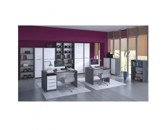 Kancelária Rioma - grafit / biela