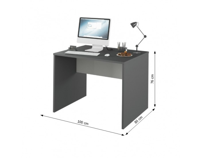 Písací stôl Rioma Typ 12 - grafit / biela