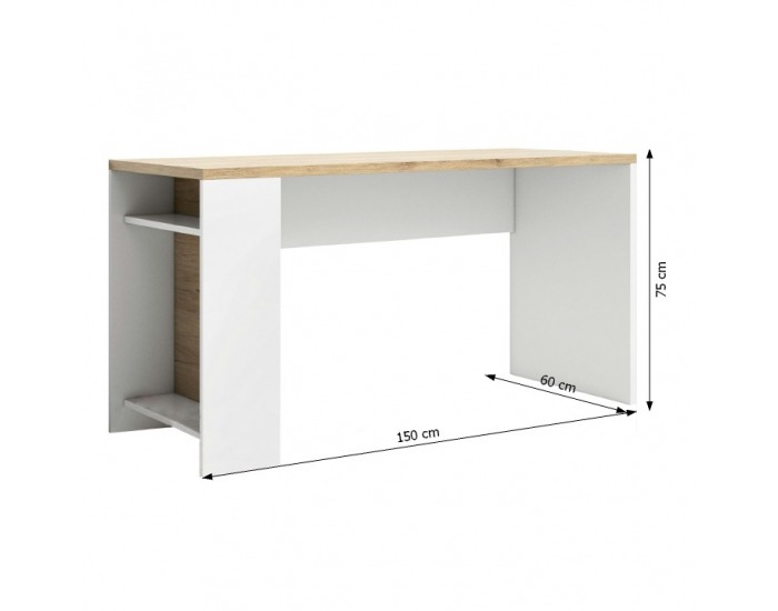 PC stolík Daster LI14 - biela / san remo