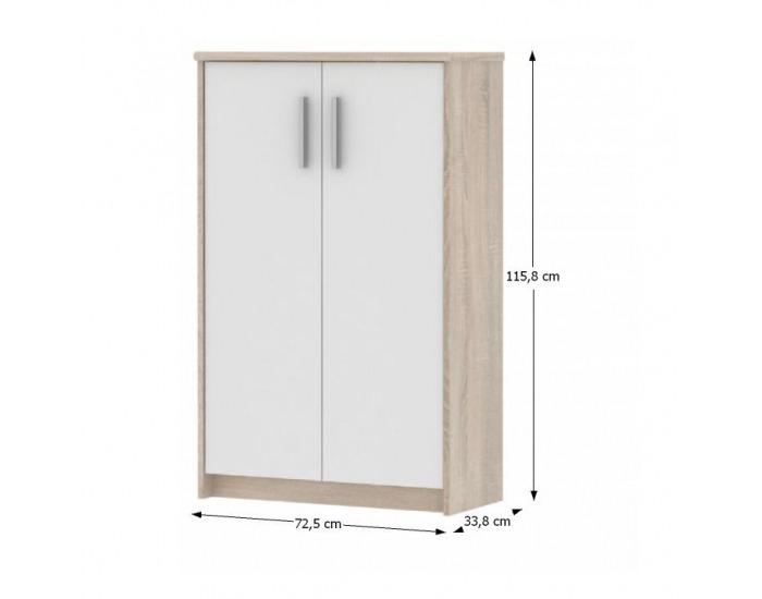 Skrinka Johan 13 - dub sonoma / biela