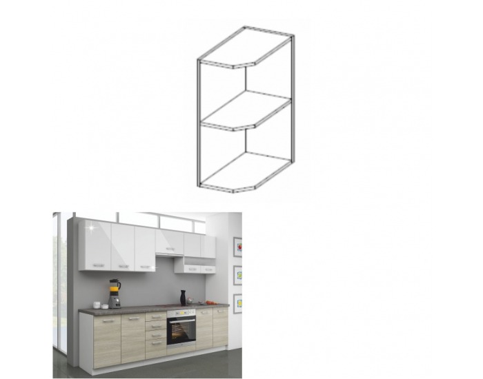 Dolná kuchynská skrinka Lewis 30 D ZAK BB - biela