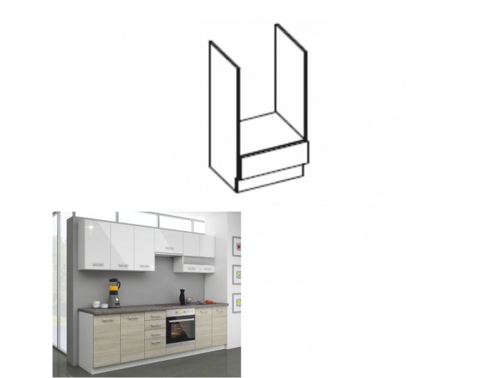 Kuchynská skrinka na sporák Lewis 60 DG BB - dub late